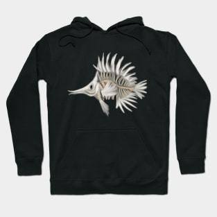 Butterflyfish Skeleton Smudge Hoodie